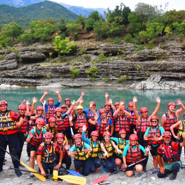 Rafting in Vjosa river, Albania,Permet ,Gjirokaster