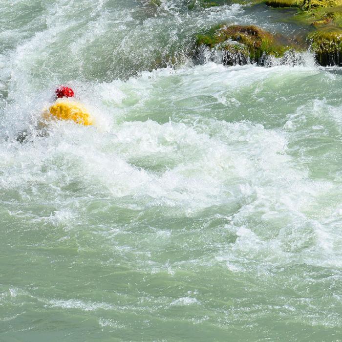 Hydrospeed in Vjosa river - The blue heart of Europe