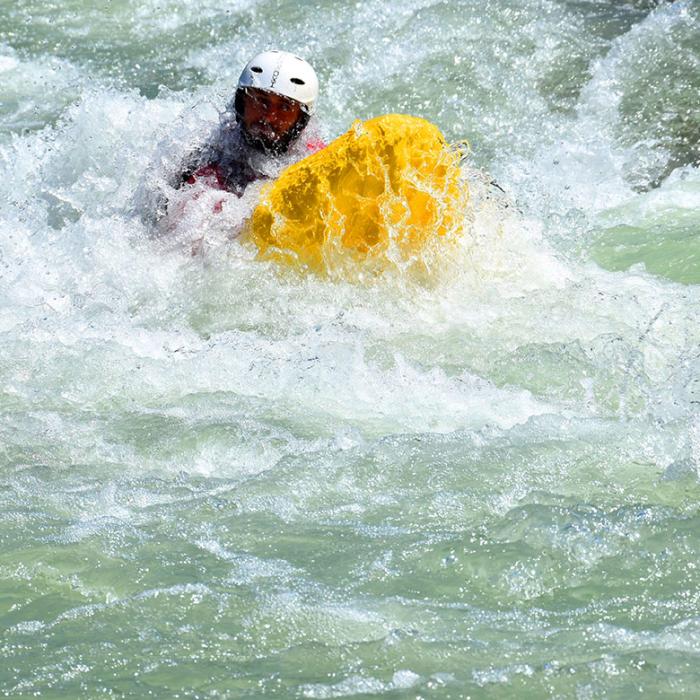 Hydrospeed in Vjosa river - The blue heart of Europe
