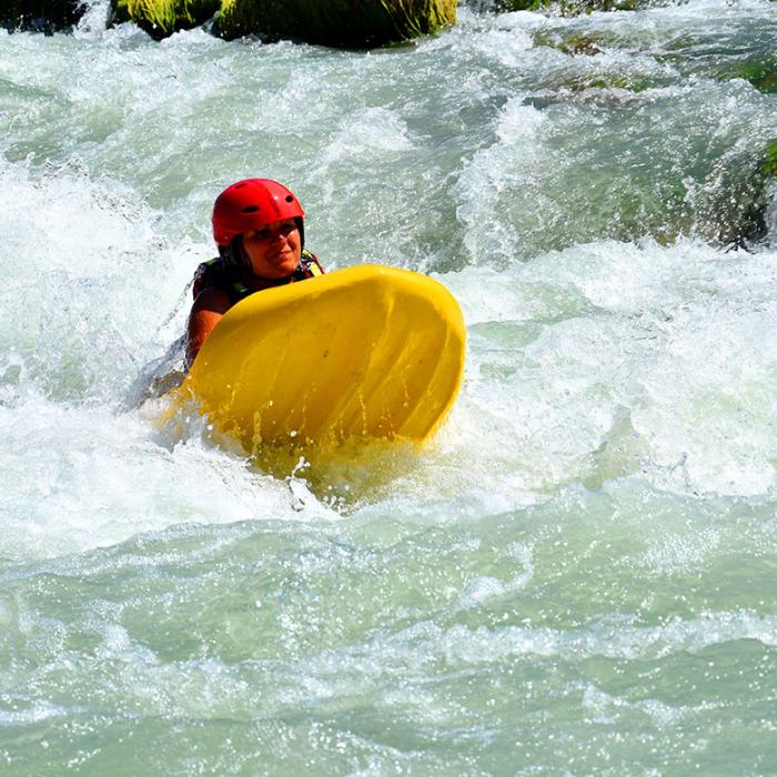 Hydrospeed in Vjosa river - The blue heart of Europe