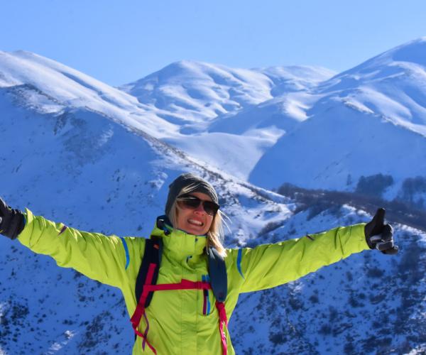 Snowshoeing In the holy Mountain of Tomorr