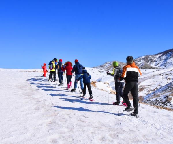 Snowshoeing In the holy Mountain of Tomorr