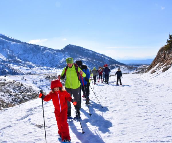 Snowshoeing In the holy Mountain of Tomorr