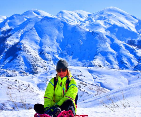 Snowshoeing In the holy Mountain of Tomorr