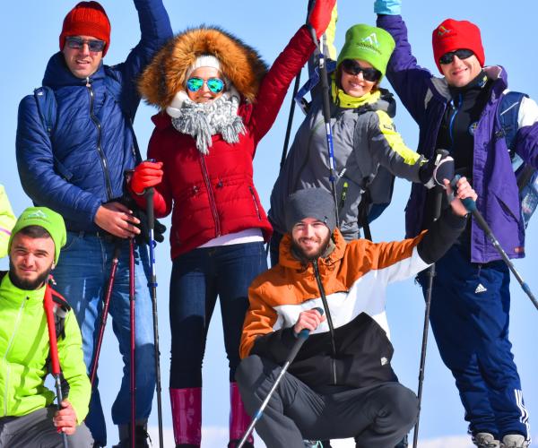 Snowshoeing In the holy Mountain of Tomorr