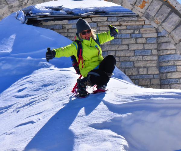 Snowshoeing In the holy Mountain of Tomorr