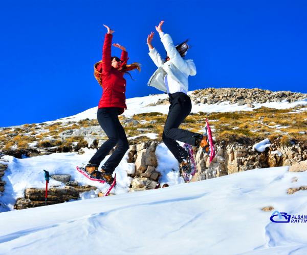 Snowshoeing In the holy Mountain of Tomorr