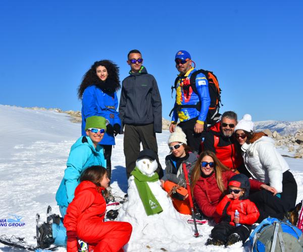 Snowshoeing In the holy Mountain of Tomorr