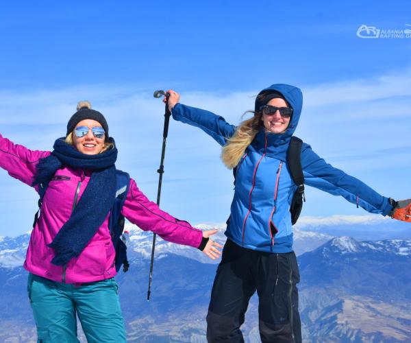 Snowshoeing In the holy Mountain of Tomorr