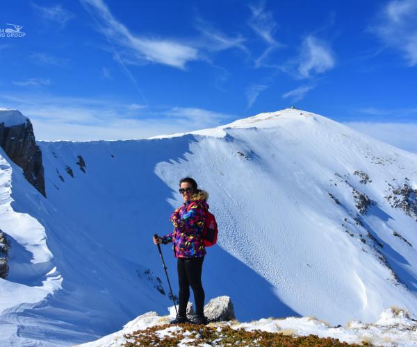 Snowshoeing In the holy Mountain of Tomorr