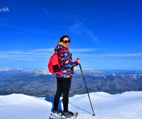 Snowshoeing In the holy Mountain of Tomorr