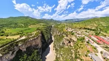 Aerial view of Osumi Canyon near Berat, Albania
